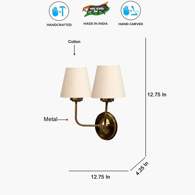 Lumoire Duo Cone Metal Wall Lamp - Beige media 8