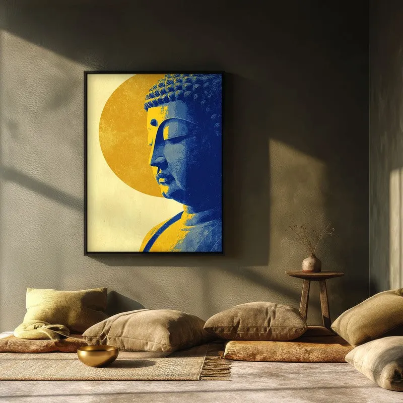 Peaceful Buddha In Meditative Calm II Archival Paper Wall Painting With Black Frame media 3