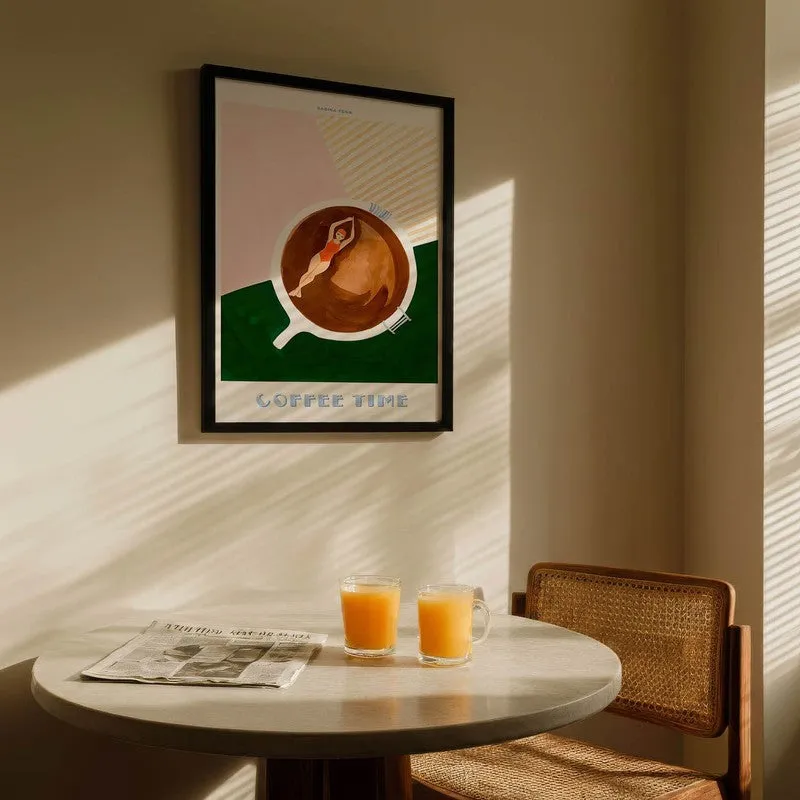 FloatingCoffee Archival Canvas Wall Art - Black media 5
