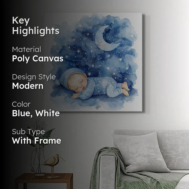 Little Cute Baby Sleeping Wall Painting media 2