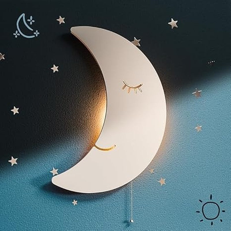 Sleepy Moon Battery Operated MDF Wall Lamp media 3