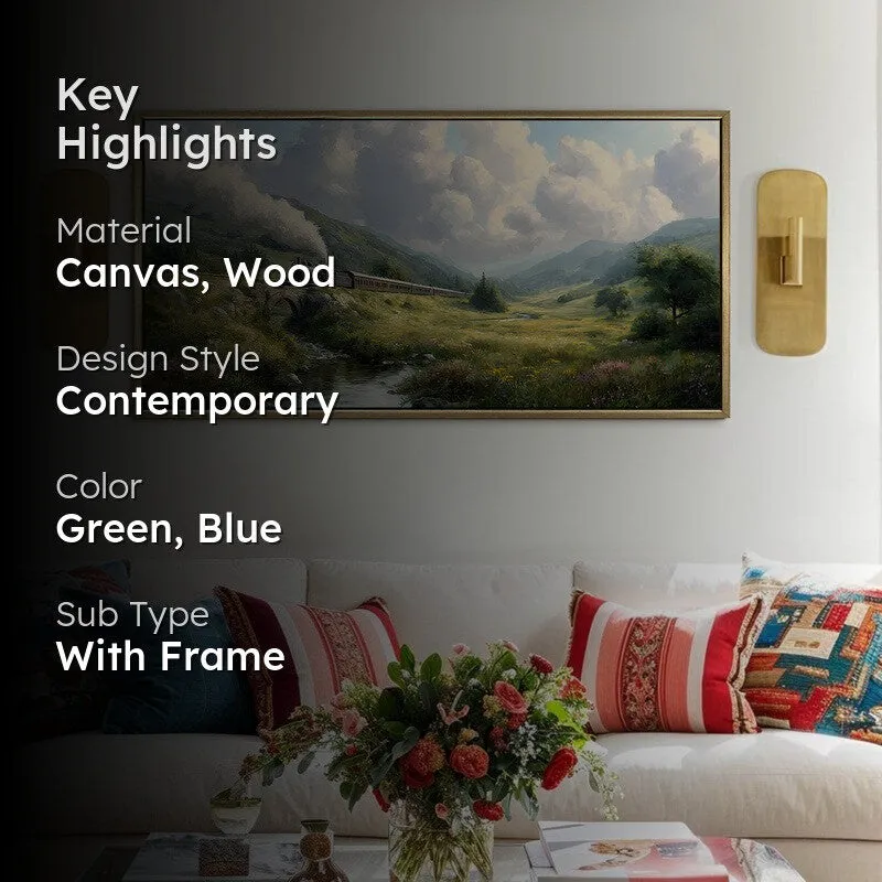 Greenpass Canvas Wall Painting With Frame media 2
