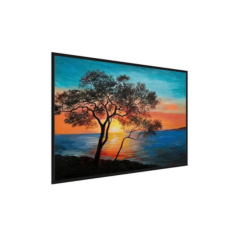 Nature Sunset Canvas Wall Painting - Black Frame media 3