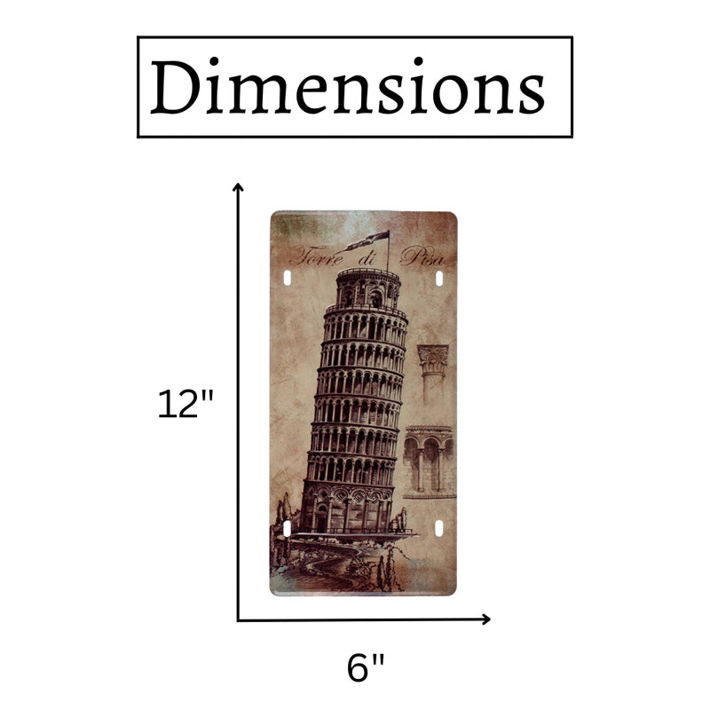 Leaning Tower Of Pisa Metal Wall Accent media 7