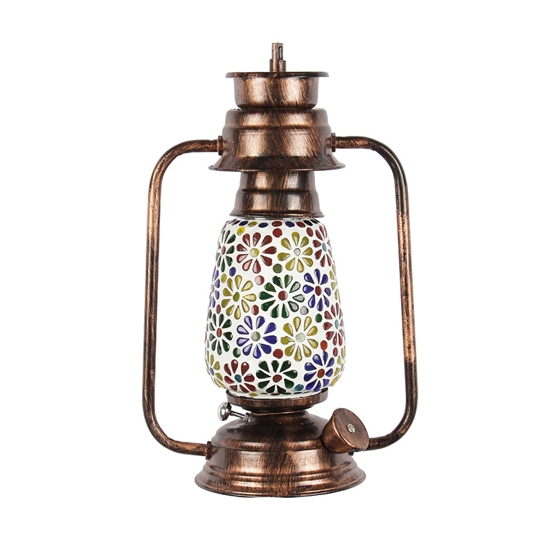 Madhura Mosaic Lantern Iron Wall Lamp - Copper media 4