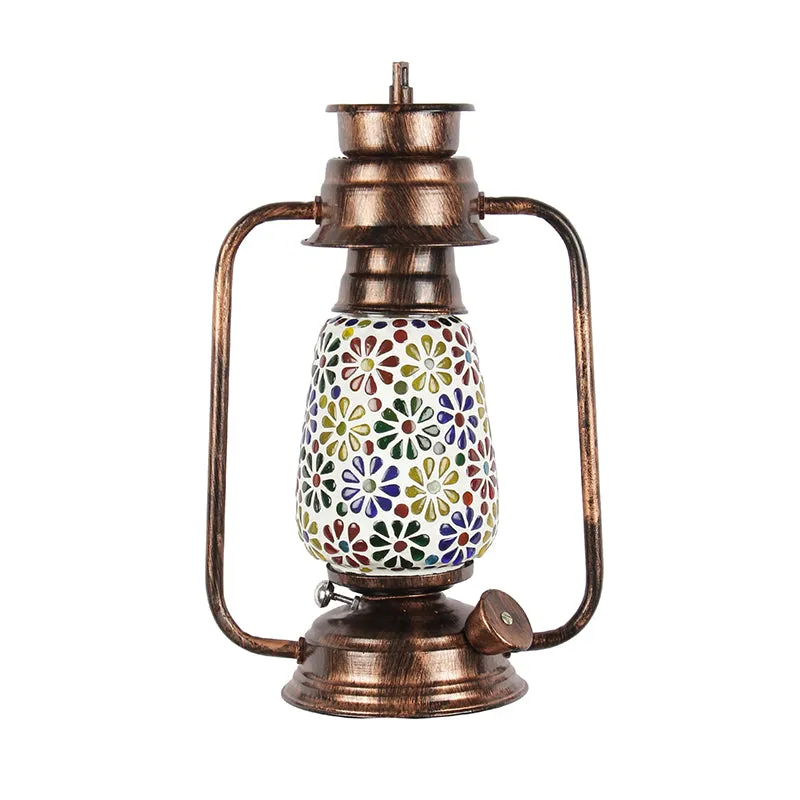 Madhura Mosaic Lantern Iron Wall Lamp - Copper media 4