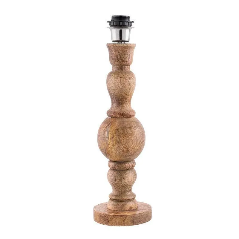Espoir Wooden Fabric Table Lamp - Brown,Beige media 4