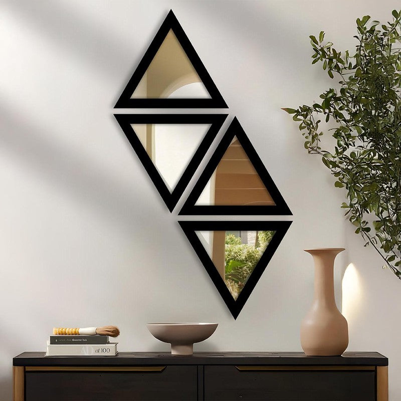 Trio Reflect Wall Mirror (Black) - Set Of Four media 5