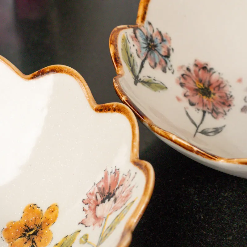 Wavy Blossom Serving Bowl(600 mL) - Set Of Two media 4