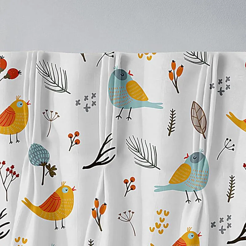 Bird Paradise Triple Pinch Pleat Short Width Curtain media 4