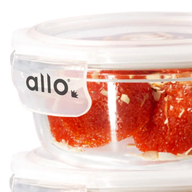 Oliva Round Glass Storage Container (400 ML) - Set Of Two media 5