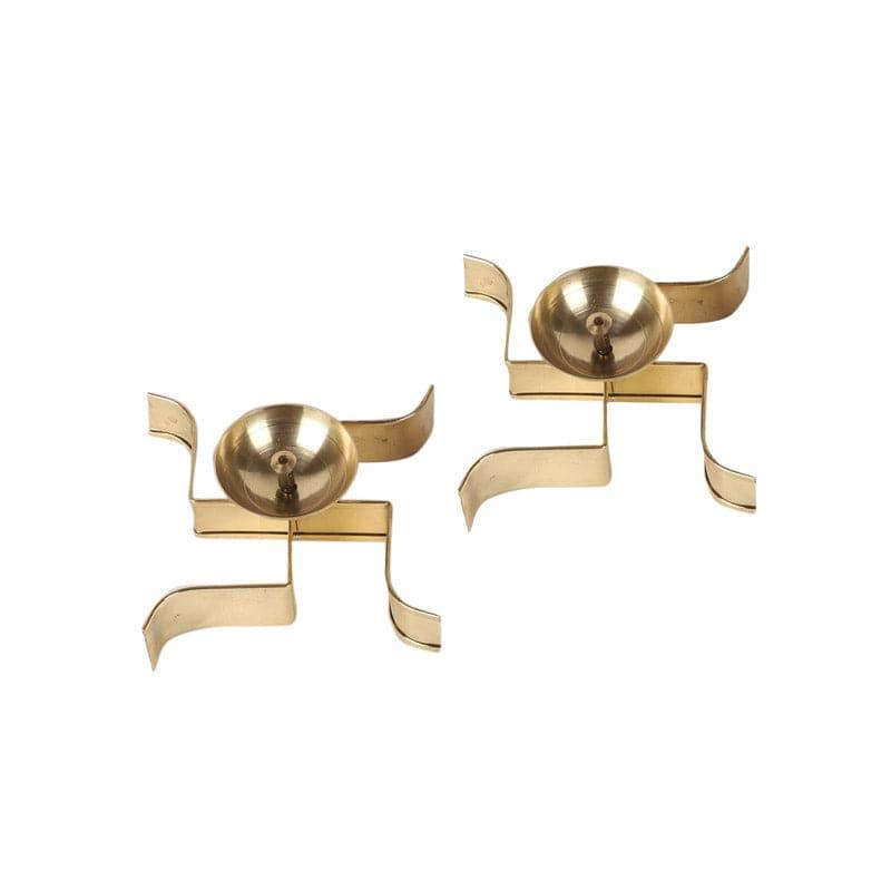 Sathiya Brass Akhand Diya - Set Of Two media 3