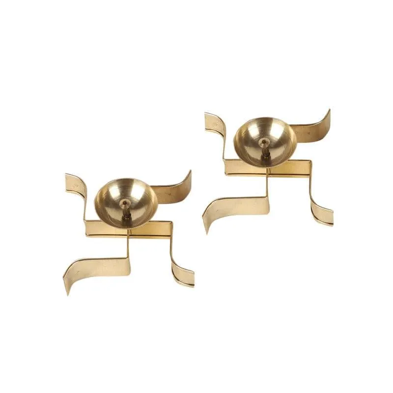 Sathiya Brass Akhand Diya - Set Of Two media 3