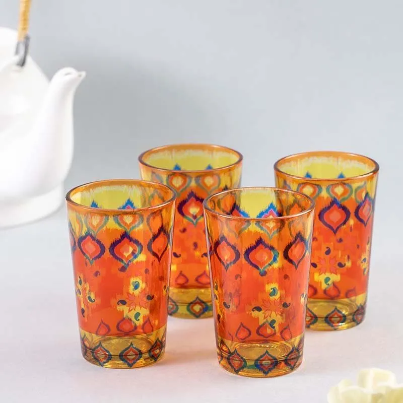Dazzling Ikat Chai Glass - Set of Four media 4