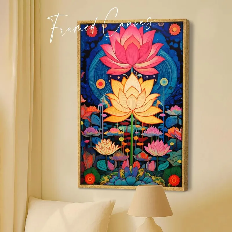 Paradise Lotus Wall Art With Frame media 5
