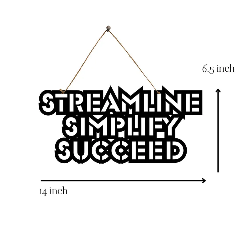 Streamline Simplify Succeed Mild Steel Wall Accent media 5