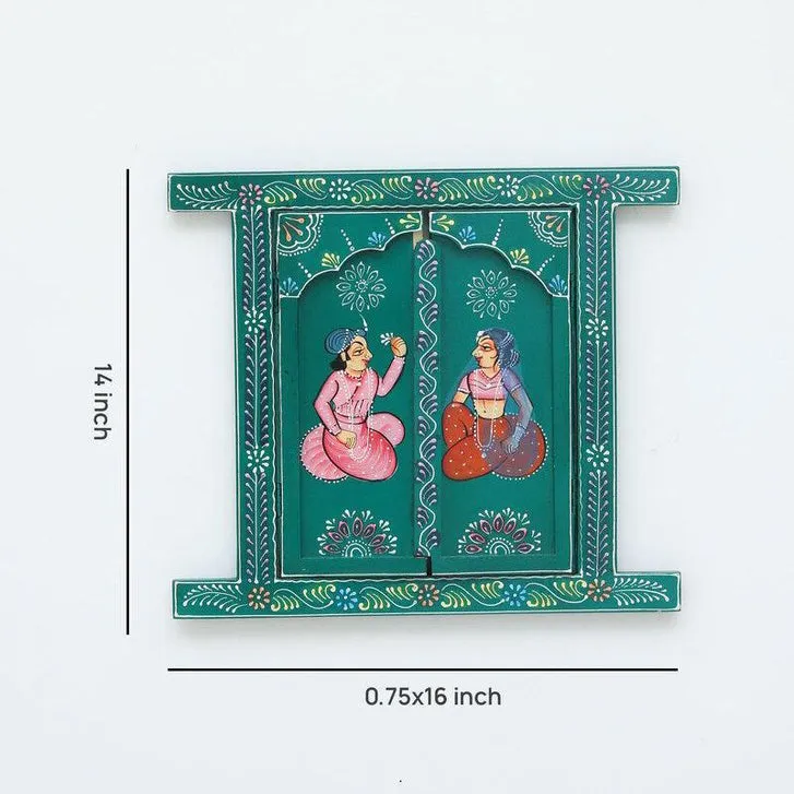 Raja Rani Jharokha Wooden Wall Accents media 8