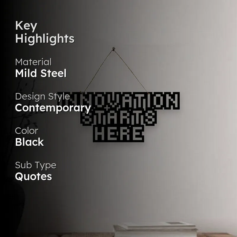 Innovation Starts Here Mild Steel Wall Accent media 2