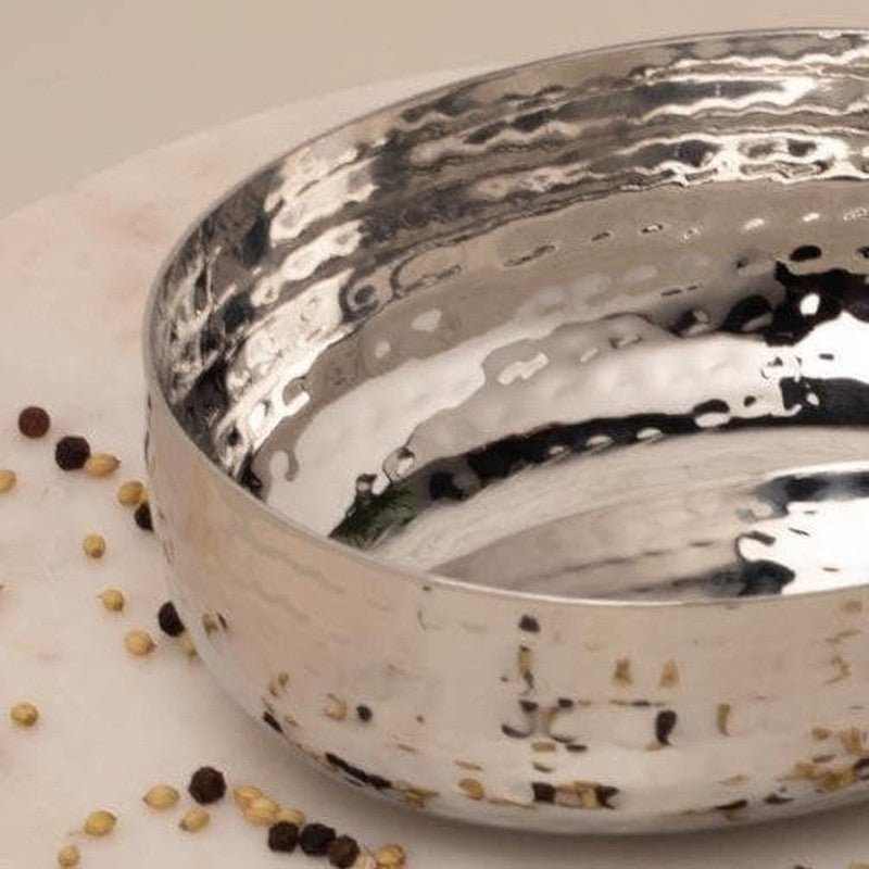 Vintage Charm Hammered Snack Bowl (650 ML) - Set Of Two media 4