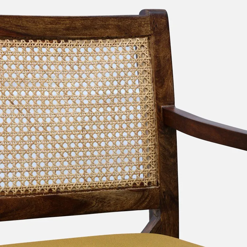 Stackon Rose Wood Accent Chair - Yellow media 8