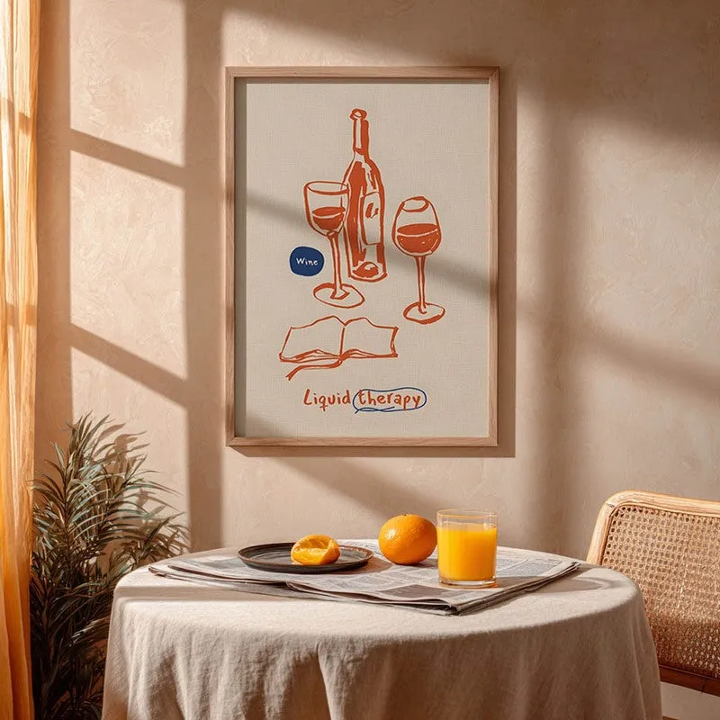 Scarlet Sangria Archival Canvas Wall Art - Brown media 5