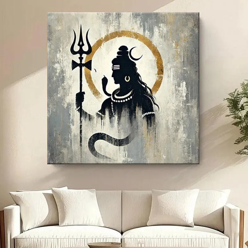 Mystical Shiva Silhouette Wall Painting media 1