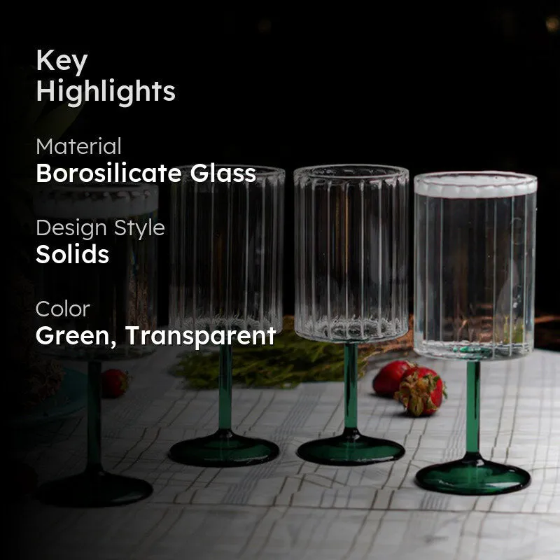 Mint Stem Flute Wine Glass(280 mL) - Set Of Four media 2