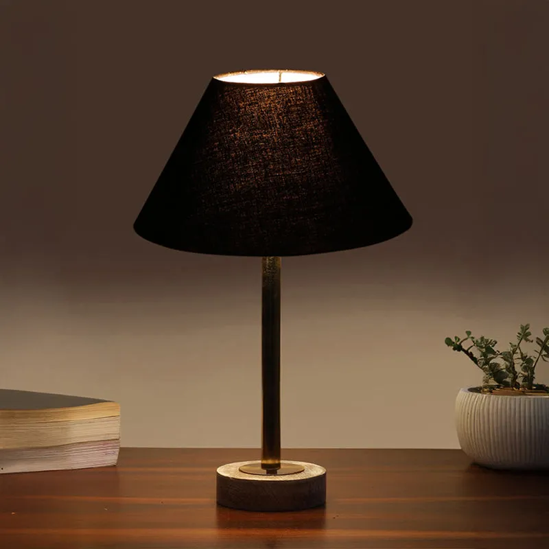Cotin II Rodin Wooden Table Lamp - Black,Gold,White media 1