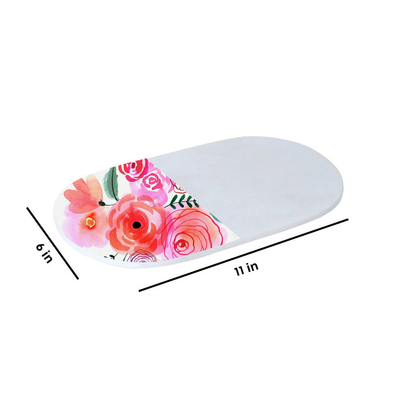 White Printed (Marble,Brass) Marble Platter media 5