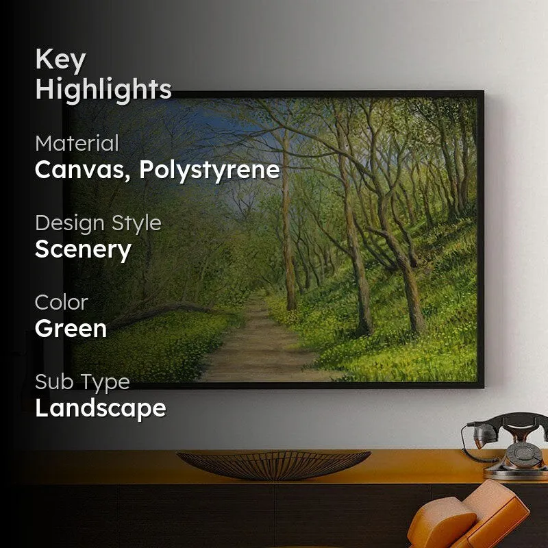Yellow Scent Canvas Wall Painting - Black Frame media 2
