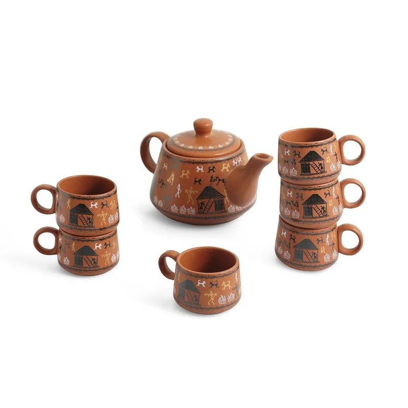 Whispering Leaves Tea Set - Seven Piece Set media 3