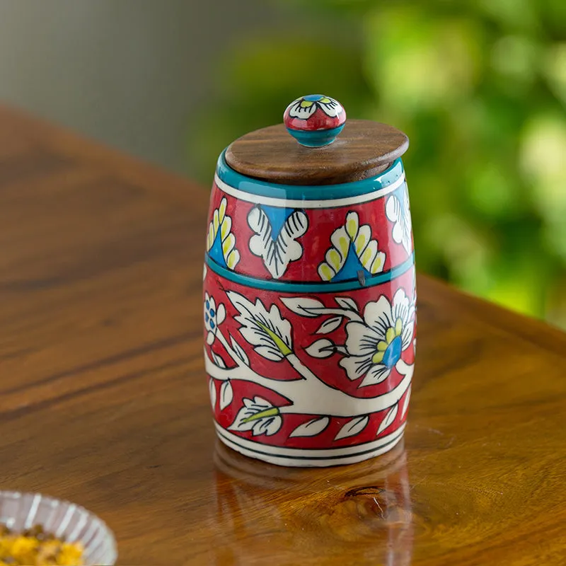 Rang-E-Gul Curve Ceramic Jar - 570 mL media 1