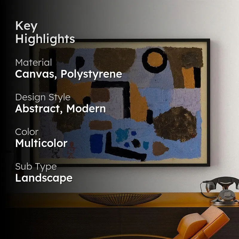 With The Two Lost Ones Canvas Painting By Paul Klee - Black Frame media 2