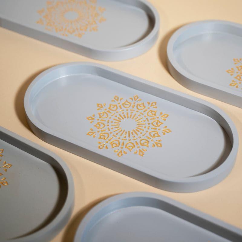 Triva Mandala Serving Tray - Grey media 3