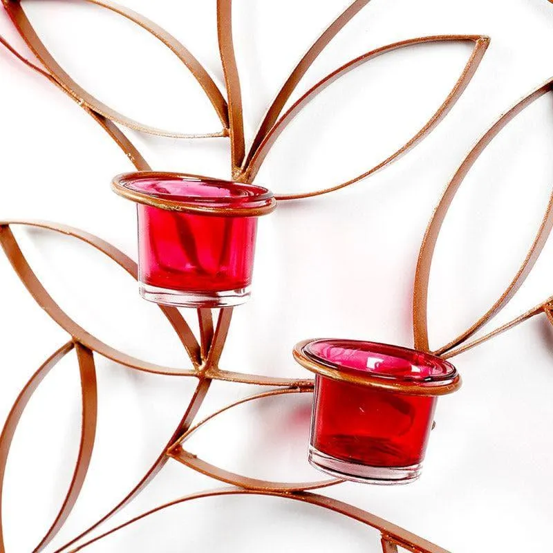 Leafy Vine Tealight Candle Holder - Copper media 4
