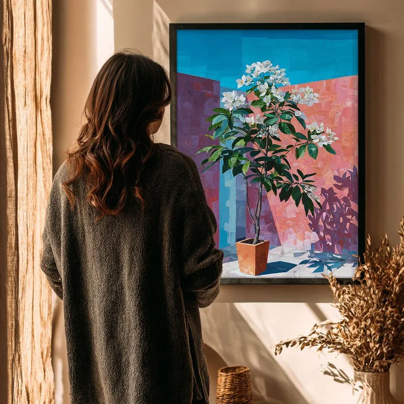 Corner Bloom Canvas Wall Painting - Black Frame media 4