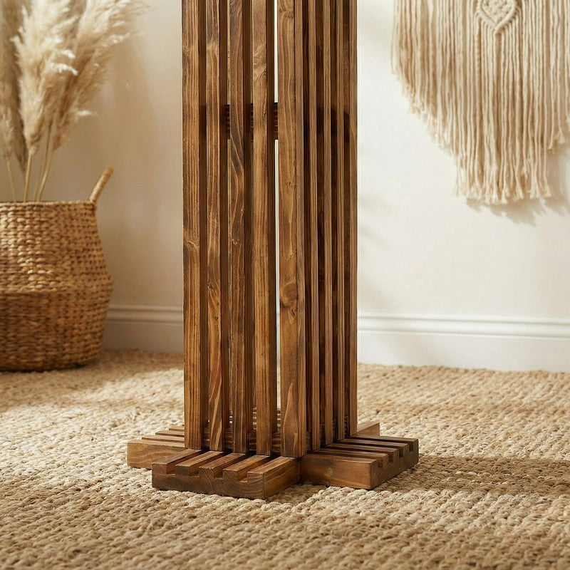 Coronis Wooden Floor Lamp with Fabric Shade media 4