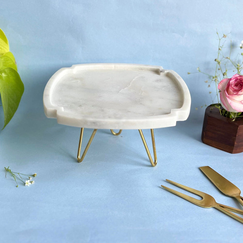 Norris Handcrafted Marble Cake Stand media 5