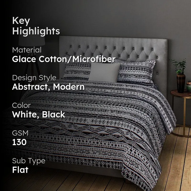 Aztec Plaza Printed Microfiber Bedsheet Old - 130 GSM media 2