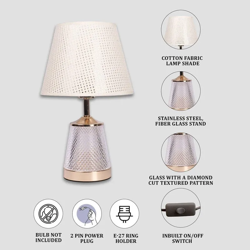 AarviDecor Solace Accent Fabric Table Lamp - White media 8