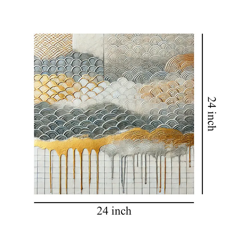 Metallic Abstract Wall Painting media 7