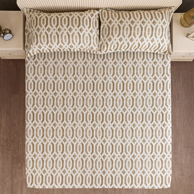 Swayam Arsh Sparkle Cotton Bedsheet - 144 TC media 5