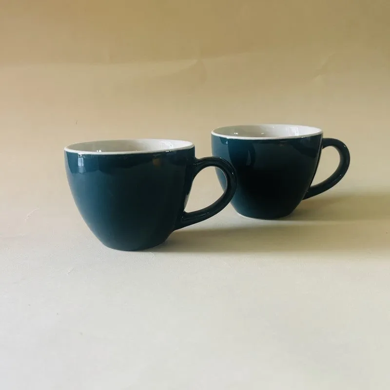 Ceramic Tea Cup (Deep Green/180 mL) - Set of Two media 6