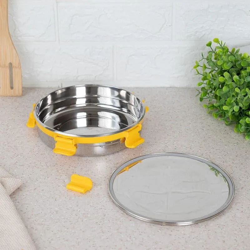 Clip Lock Lunch Box (875 mL) - Yellow & SIlver media 6