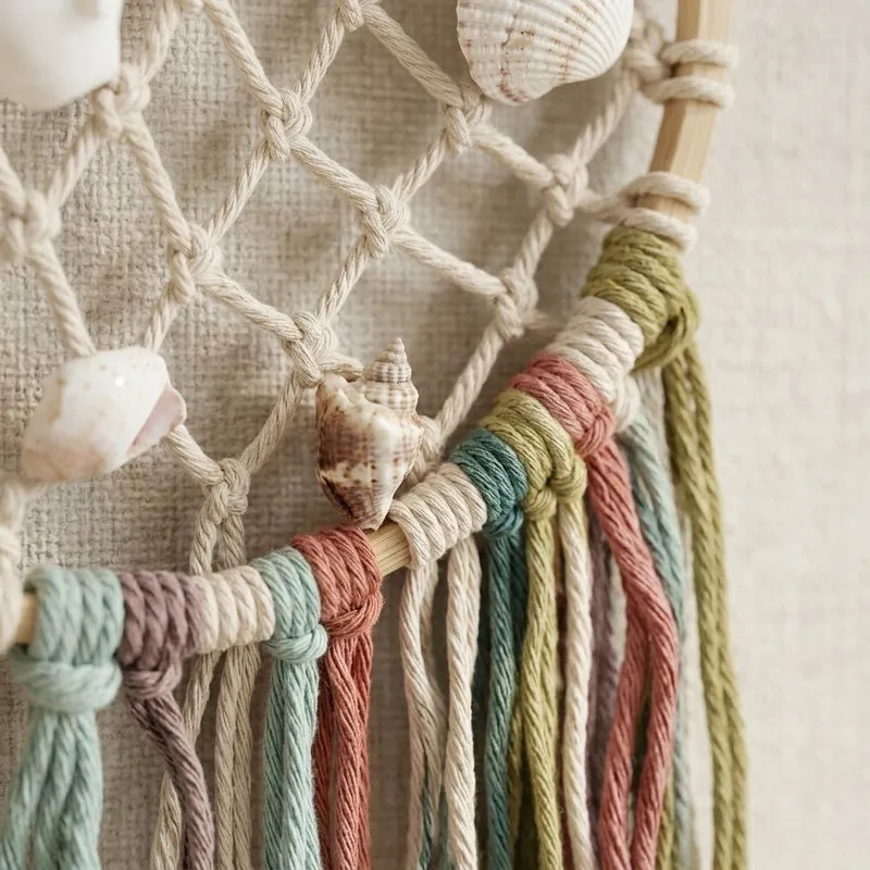 Sorcha Sea Shell Macrame Dreamcatcher media 3
