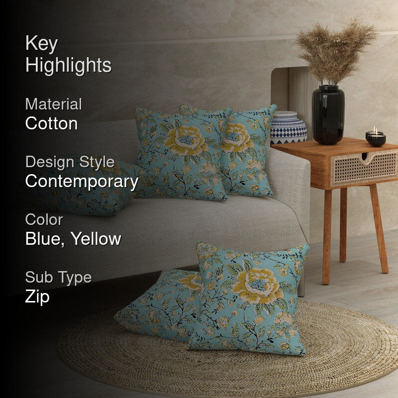 EmbroiPetal Cushion Covers - Set Of Five media 2