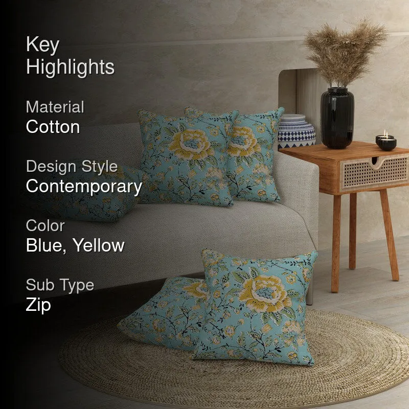 EmbroiPetal Cushion Covers - Set Of Five media 2