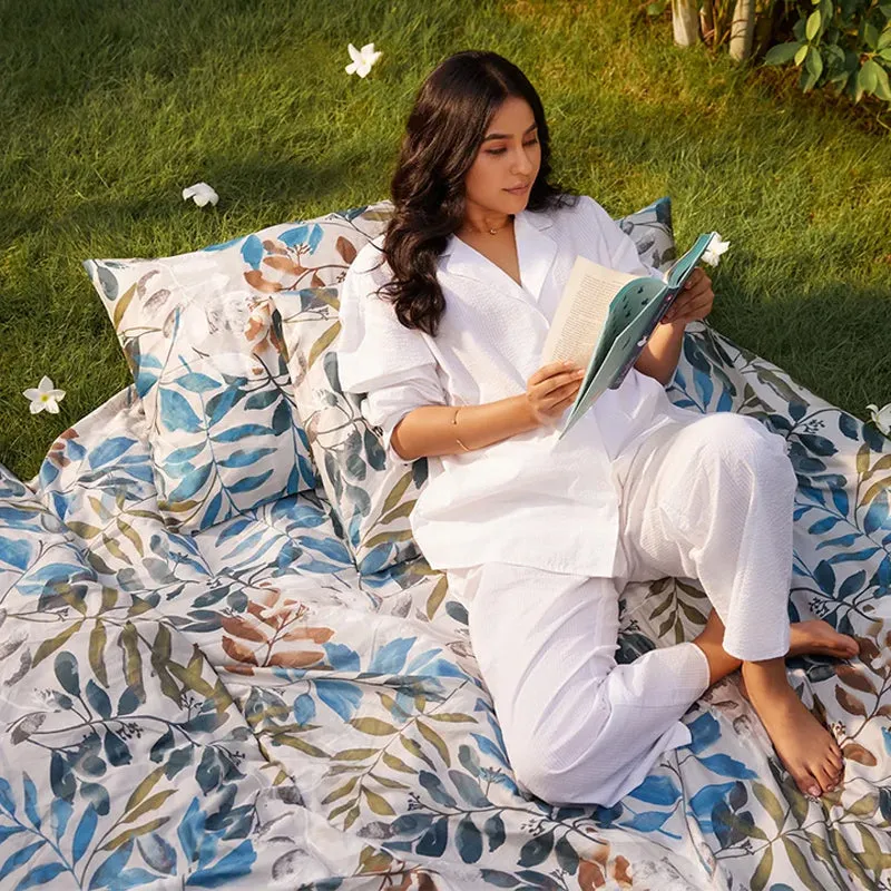 Blooming Rowan Printed Cotton Duvet Cover media 8