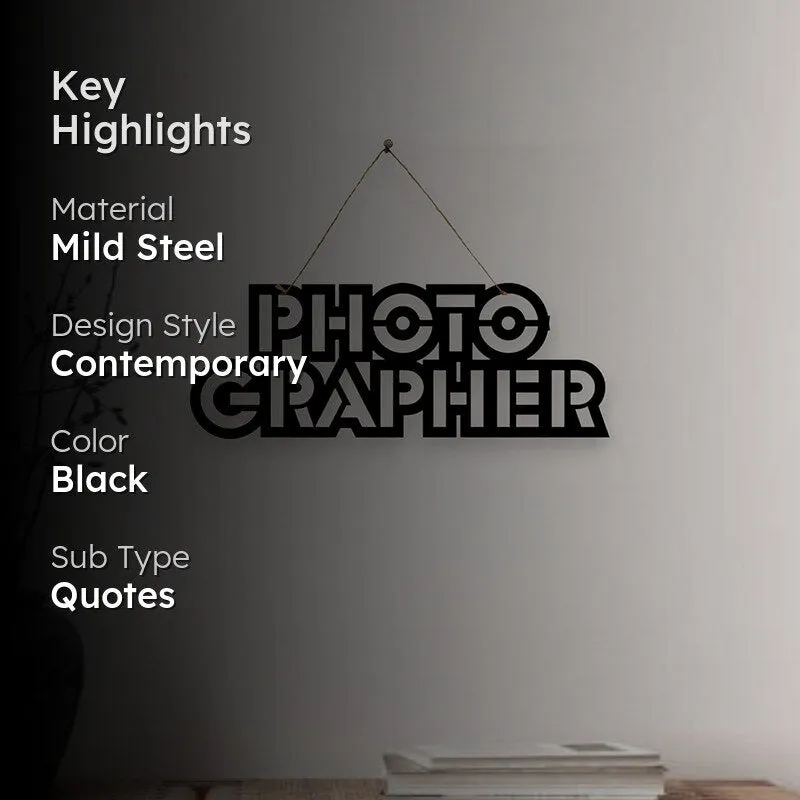 Photographer Mild Steel Wall Accent media 2