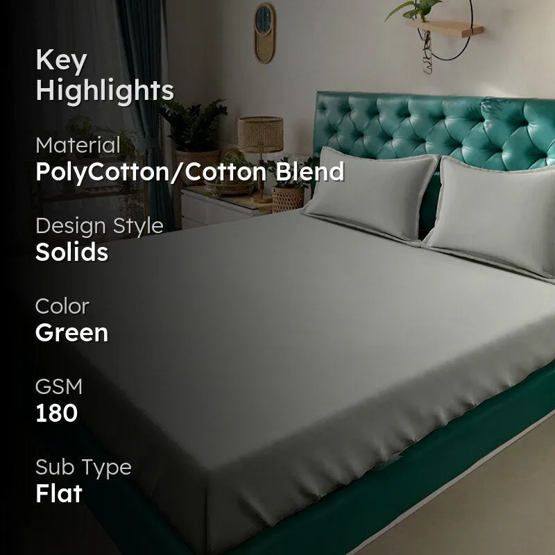 Ress Bedsheet (Sage) - 180 GSM media 2